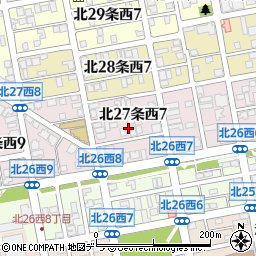 北海道札幌市北区北２７条西7丁目2周辺の地図