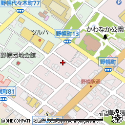 北海道江別市野幌町77-14周辺の地図