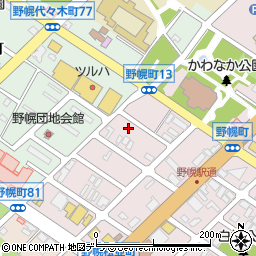 北海道江別市野幌町77-12周辺の地図