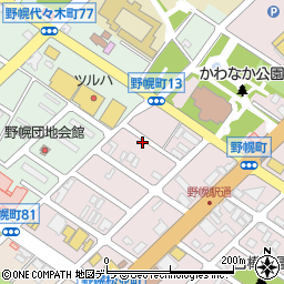 北海道江別市野幌町77-13周辺の地図
