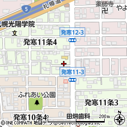リパーク札幌発寒１１条４丁目駐車場周辺の地図