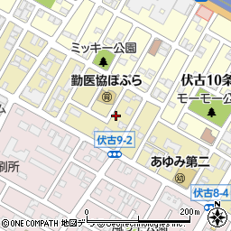 北海道札幌市東区伏古９条周辺の地図