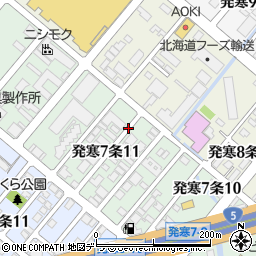 北海道札幌市西区発寒７条周辺の地図