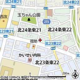 北海道札幌市東区北２４条東21丁目6-1周辺の地図
