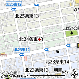 北海道札幌市東区北２４条東周辺の地図
