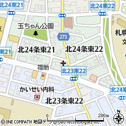 北海道札幌市東区北２４条東21丁目6-8周辺の地図
