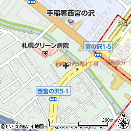 北海道札幌市手稲区西宮の沢５条1丁目14周辺の地図