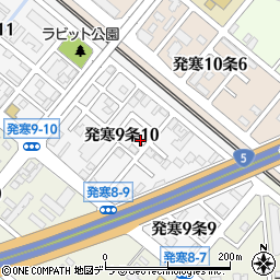 北海道札幌市西区発寒９条10丁目周辺の地図