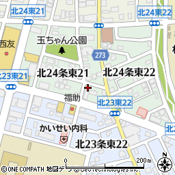 北海道札幌市東区北２４条東21丁目6-3周辺の地図