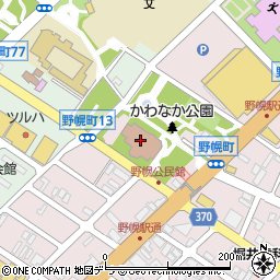 江別市野幌公民館周辺の地図