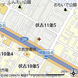 北海道札幌市東区伏古１１条5丁目周辺の地図