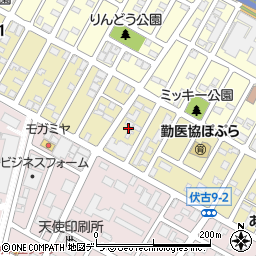 北海道札幌市東区伏古９条2丁目周辺の地図