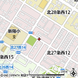 北海道札幌市北区北２７条西13丁目周辺の地図