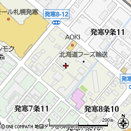 北海道札幌市西区発寒８条周辺の地図