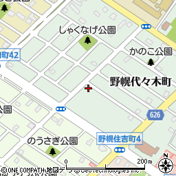 北海道江別市野幌代々木町75-1周辺の地図