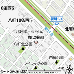 北海道札幌市西区八軒１０条西4丁目周辺の地図