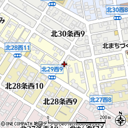 札幌北二十九条西郵便局 ＡＴＭ周辺の地図