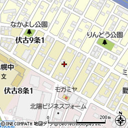 北海道札幌市東区伏古９条2丁目1周辺の地図