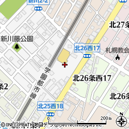 北海道札幌市北区新川２条1丁目周辺の地図