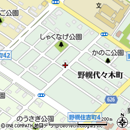 北海道江別市野幌代々木町64-8周辺の地図