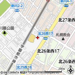 北海道銀行新川支店周辺の地図