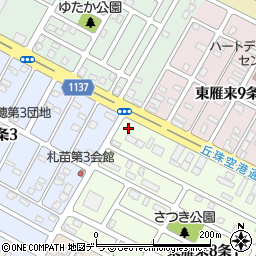 セイコーマート東雁来８条店周辺の地図