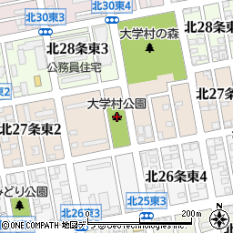 大学村公園周辺の地図