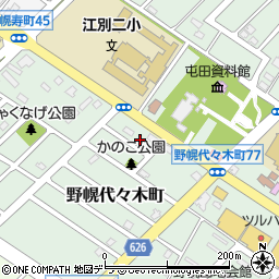 北海道江別市野幌代々木町59-10周辺の地図