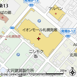 イオン札幌発寒店周辺の地図