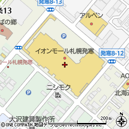 靴下屋イオンモール札幌発寒店周辺の地図