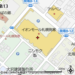 イオンモール札幌発寒周辺の地図