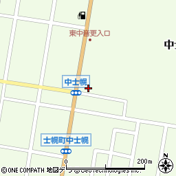 中士幌郵便局周辺の地図