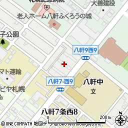 道営住宅八軒団地Ｒ２号棟周辺の地図