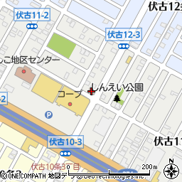 札幌伏古十一条郵便局周辺の地図