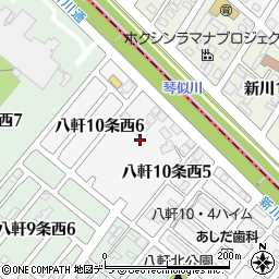 北海道札幌市西区八軒１０条西6丁目1周辺の地図