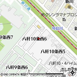 北海道札幌市西区八軒１０条西6丁目周辺の地図