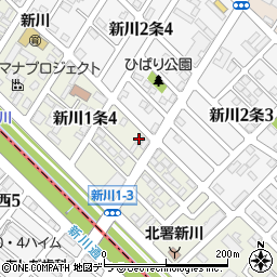 コーポ新川１－４周辺の地図