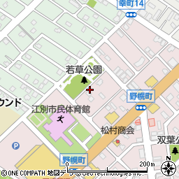 北海道江別市野幌町7-15周辺の地図