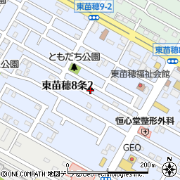 北海道札幌市東区東苗穂８条周辺の地図