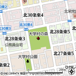 大学村の森周辺の地図