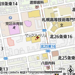 北海道銀行マックスバリュ北２６条店 ＡＴＭ周辺の地図