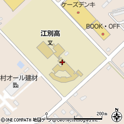 江別高校周辺の地図