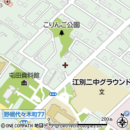北海道江別市野幌代々木町26周辺の地図