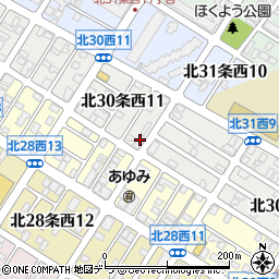 鍵の出張救急車　札幌市北区北３０条西営業所２４時間受付センター周辺の地図