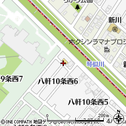 北海道札幌市西区八軒１０条西6丁目5周辺の地図