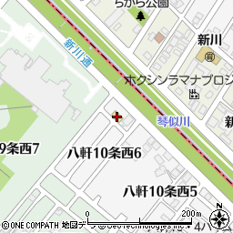 セブンイレブン札幌新川通り店周辺の地図