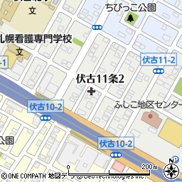 北海道札幌市東区伏古１１条2丁目周辺の地図