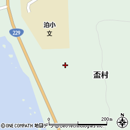北海道古宇郡泊村盃村周辺の地図