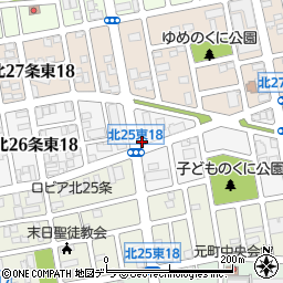 ローソン札幌北２６条東店周辺の地図