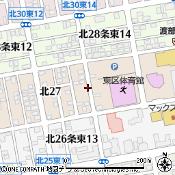 北海道札幌市東区北２７条東周辺の地図